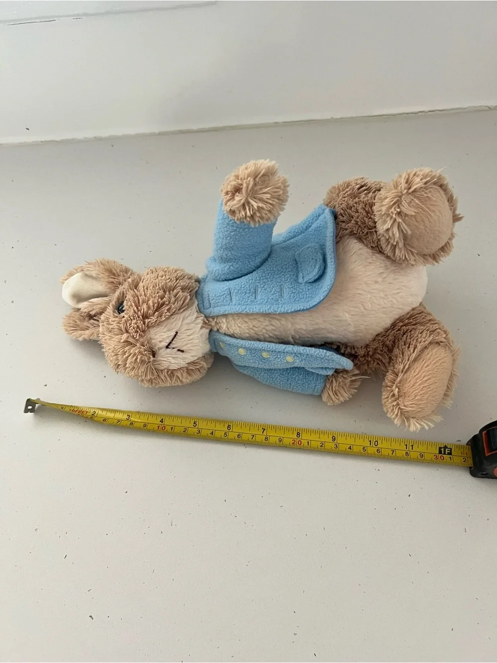Peter Rabbit Plush in Blue Jacket Beatrix Potter Stuffed Bunny 12”